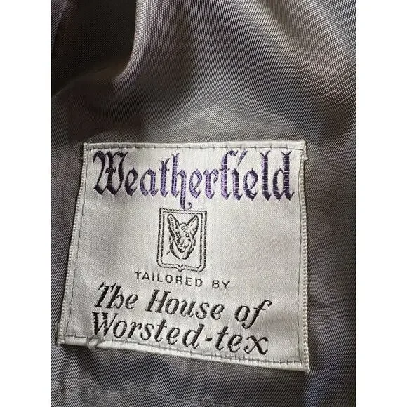 Weatherfield Wool Overcoat Mens Houndstooth Plaid Preppy City Old Money 90’s